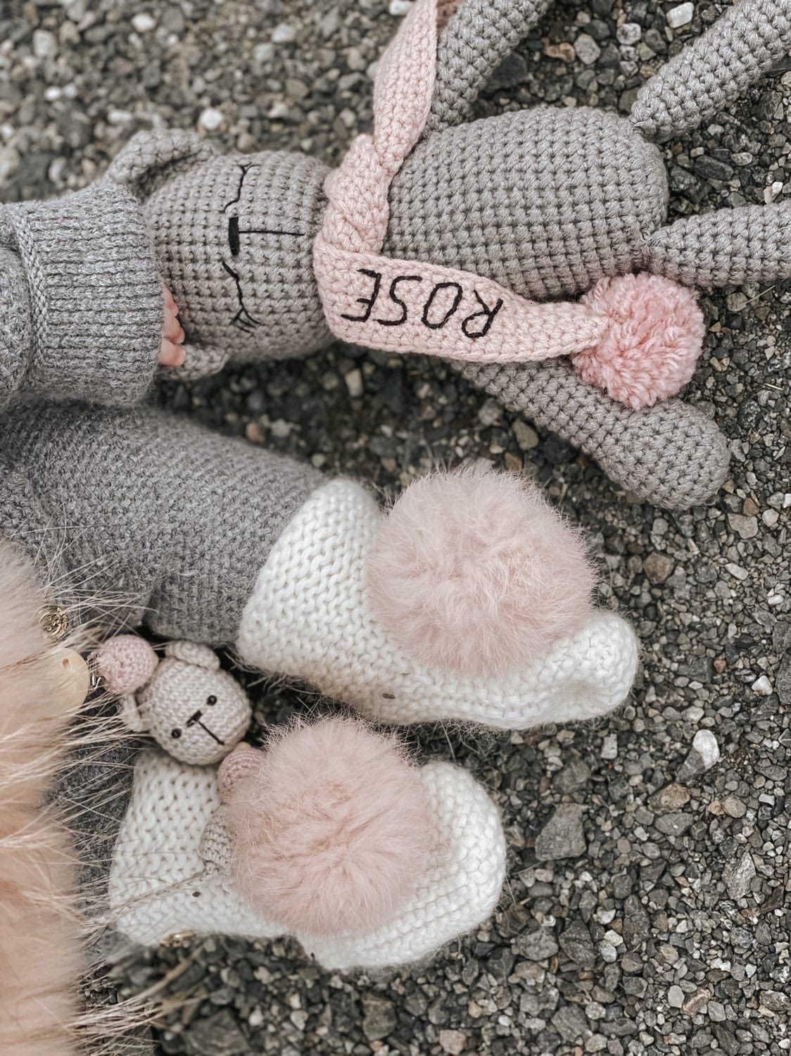 Ivory Angora Pom Pom Booties - Image 10
