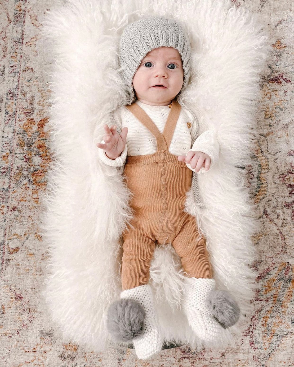 Ivory Angora Pom Pom Booties - Image 14