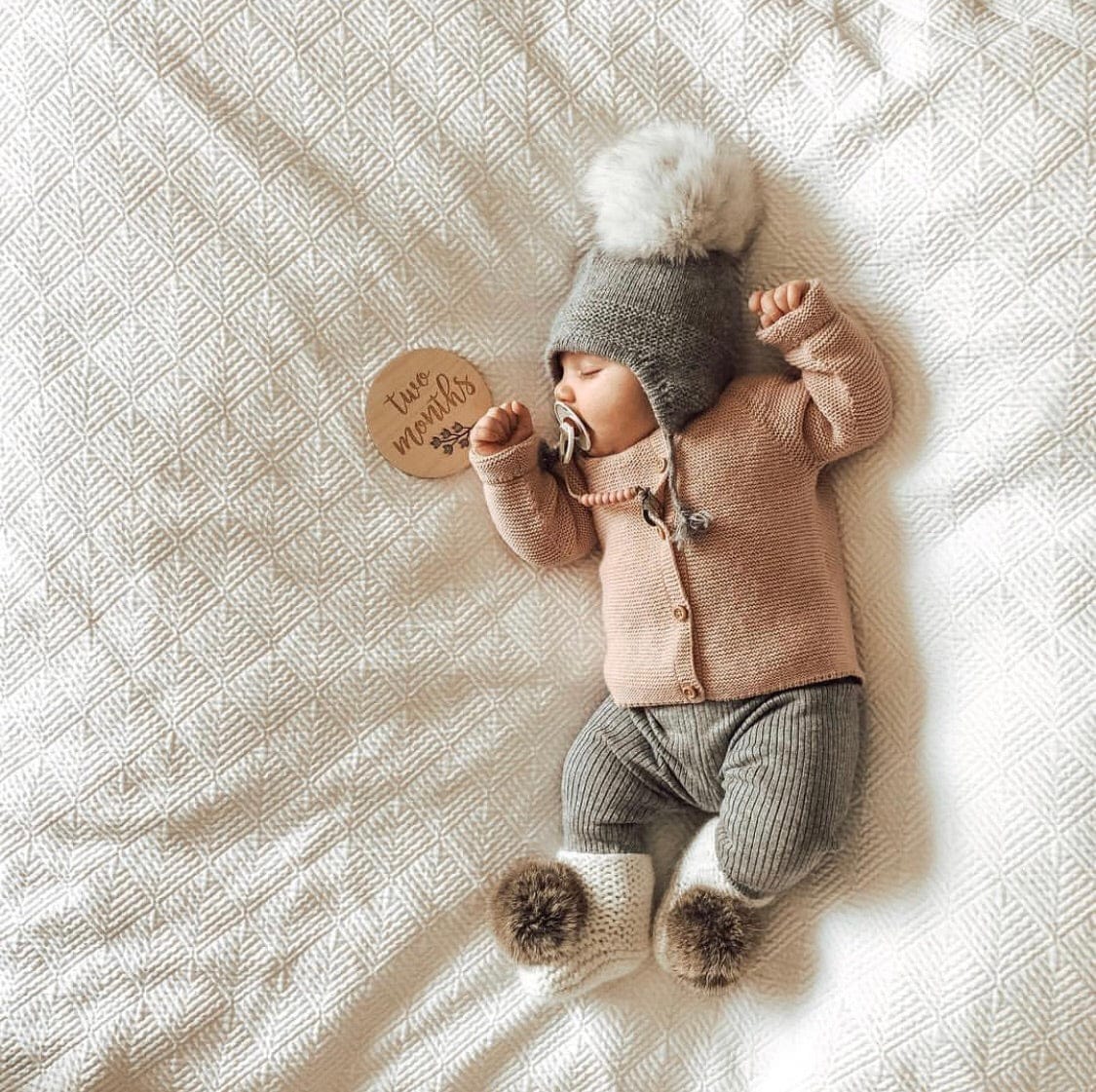 Ivory Angora Pom Pom Booties - Image 17