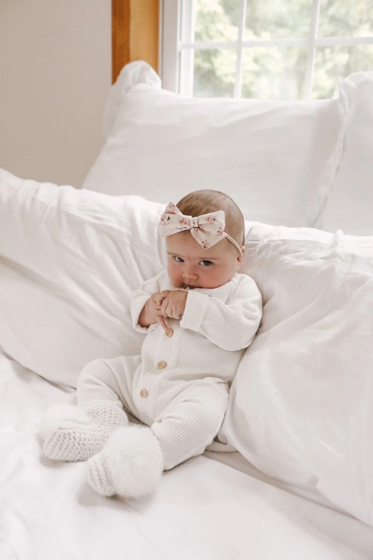 Ivory Angora Pom Pom Booties - Image 23