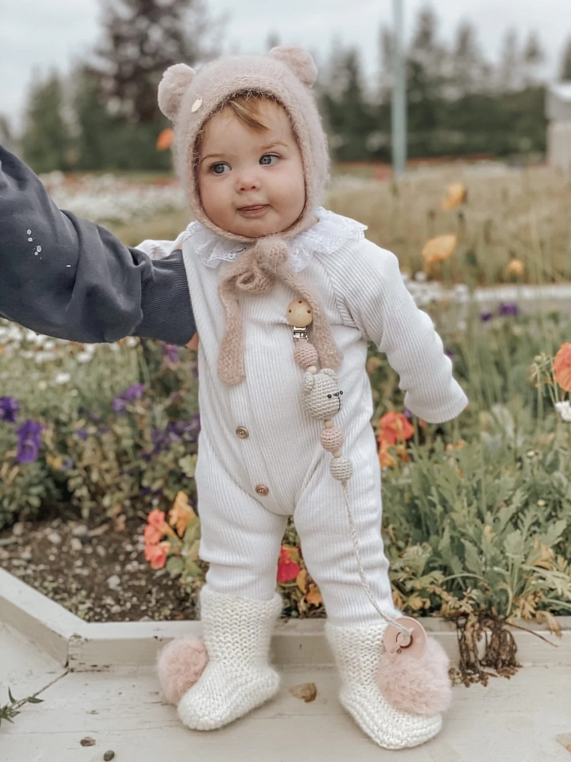 Ivory Angora Pom Pom Booties - Image 25