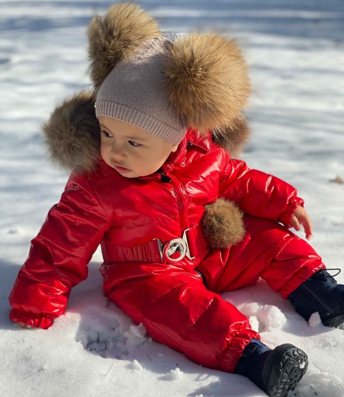 Sasha Double Pom Angora Beanie Hat - Image 10