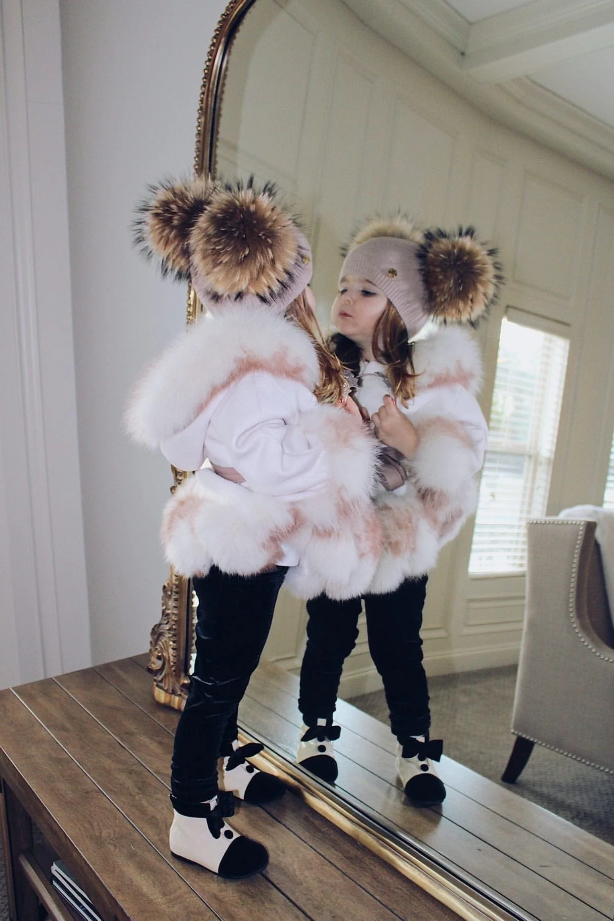 Sasha Double Pom Angora Beanie Hat - Image 13