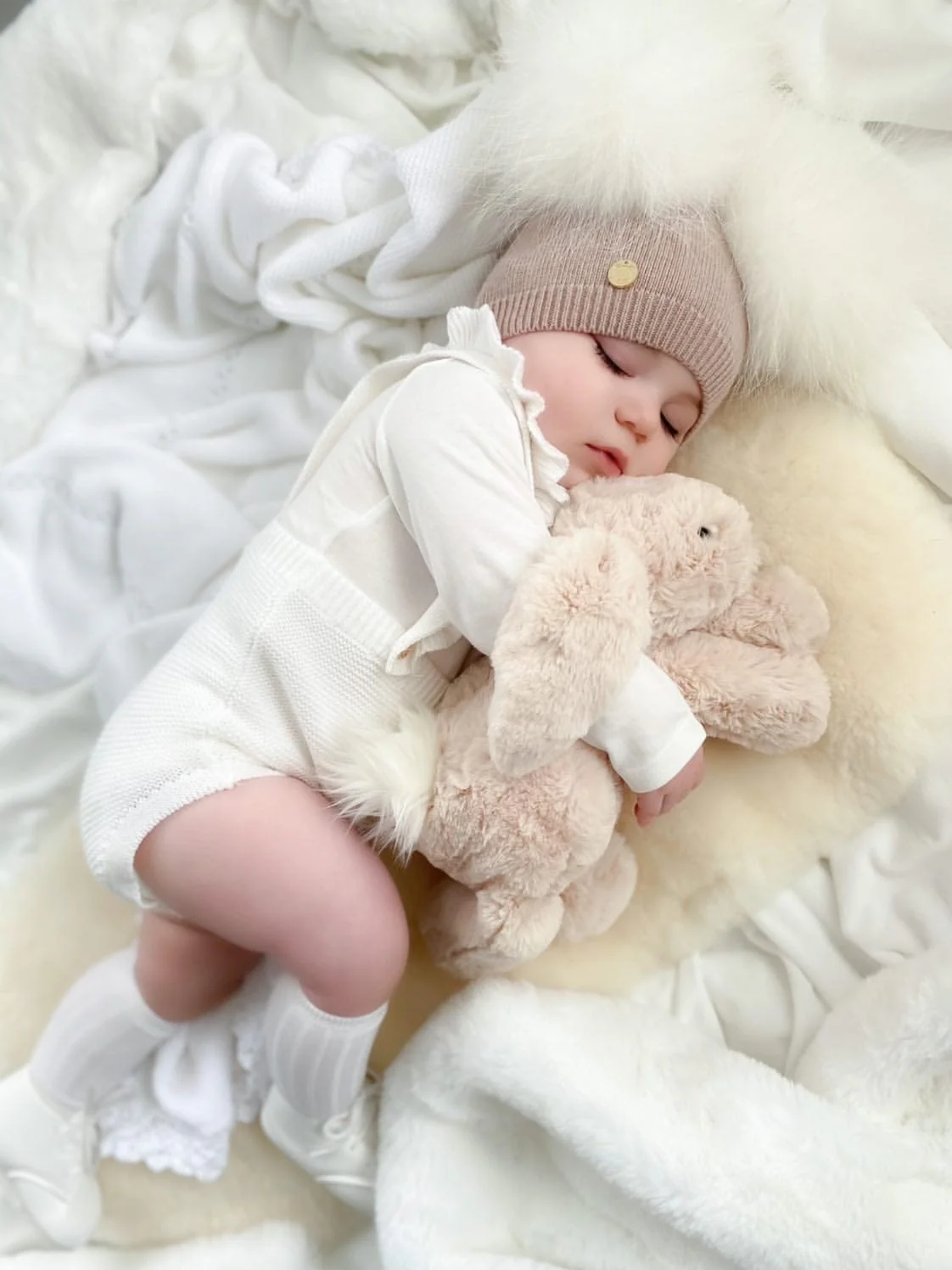 Sasha Double Pom Angora Beanie Hat - Image 5