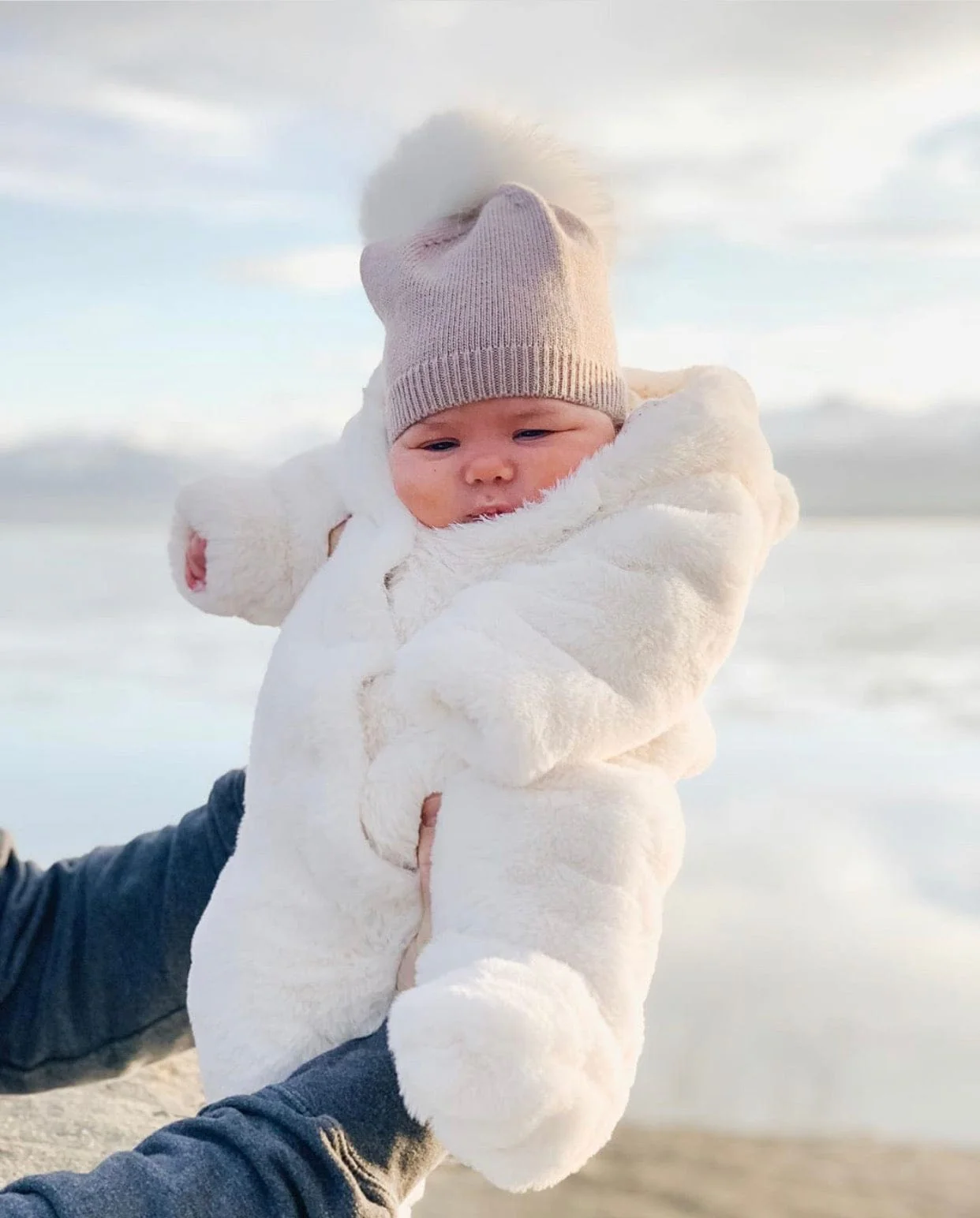 Sasha Single Pom Angora Beanie Hat - Image 6