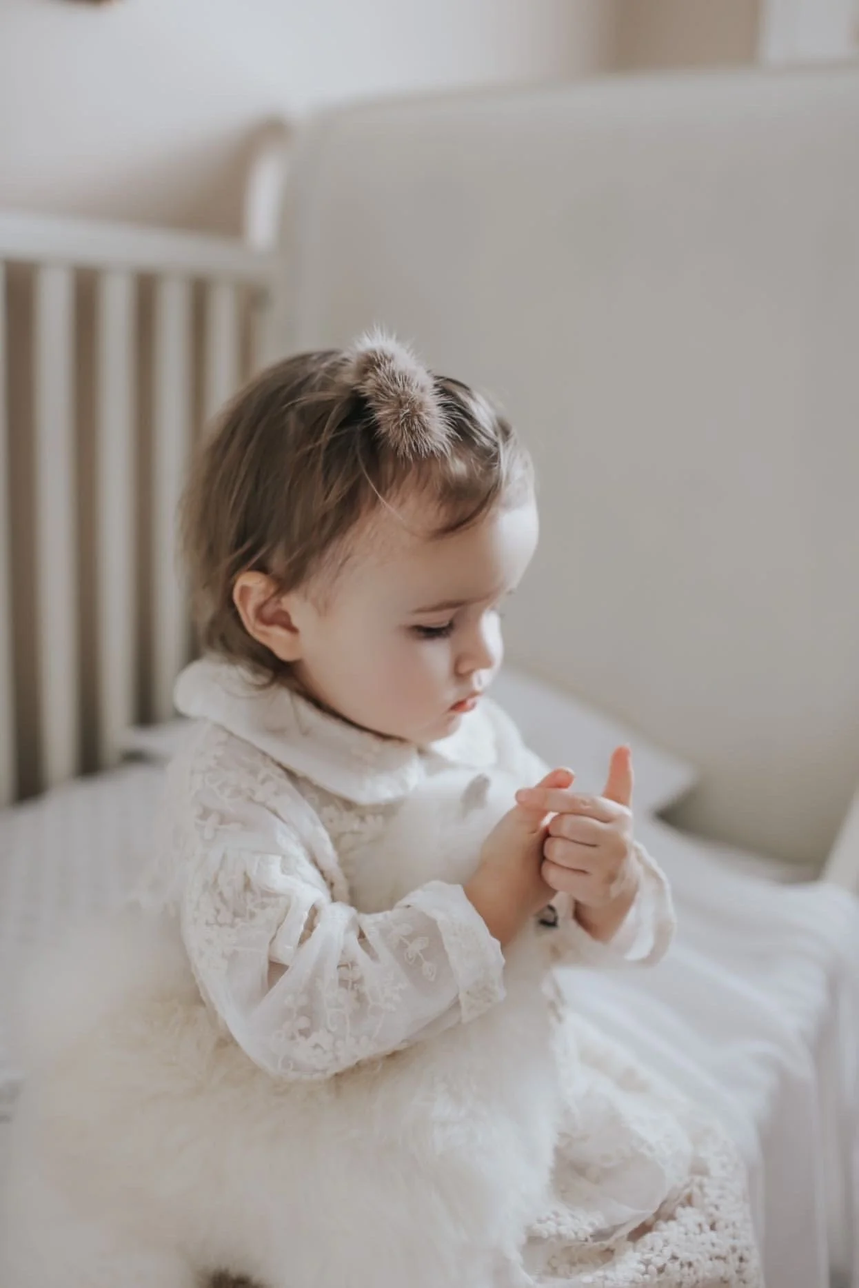 Triple Mink Pom Hair Clip - Image 3