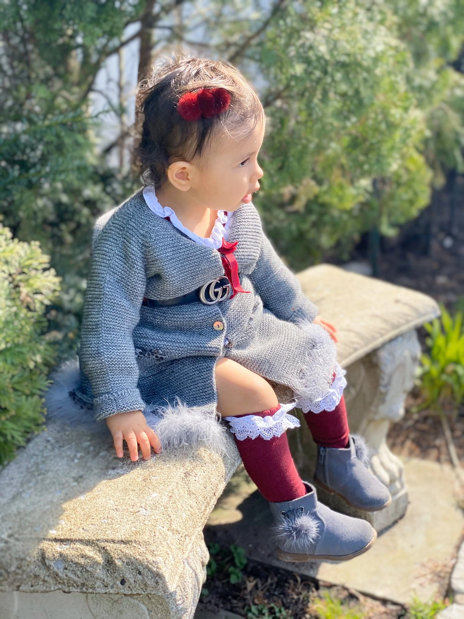 Triple Mink Pom Hair Clip - Image 8